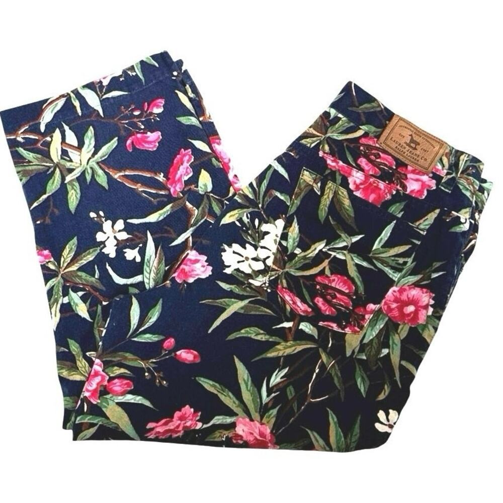 Vintage Ralph Lauren Jeans Co Floral Capri Pants | Size 10‎